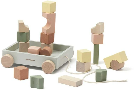 Kid's Concept - Vežimėlis su klockami EDVIN | Multicolor (EDVIN)