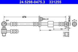 Stabdžių žarnelė ATE 24.5298-0475.3