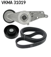 V formos rumbuotas diržas, komplektas SKF VKMA 31019 kaina