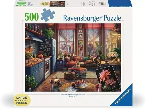 Dėlionė Ravensburger Cozy Boho Studio, 50 cm x 70 cm, 500 vnt.