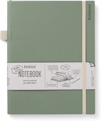 Peter Pauper Press Bookaroo Bloknotas Journal duży - Žalias