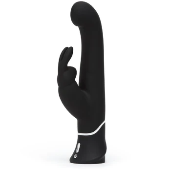 Happy Rabbit G-Spot Stroker kiškio tipo vibratorius, juodas