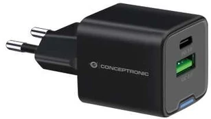 Įkroviklis Conceptronic CONCEPTRONIC Ladegerät 2Port 20W,1xUSB-C,1xUSB-A 1.5m sw