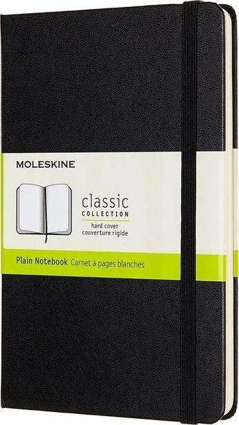 Moleskine Medium Plain užrašų knygelė, juoda