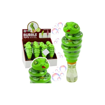 Lean Toys Soap Bubbles Snake Rotating Toy 2in1 Žalias