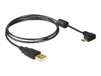 DELOCK kabelis USB micro-B St/ USB-A St 100cm 90 Grad