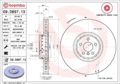 Stabdžių diskas BREMBO 09.D897.13 kaina