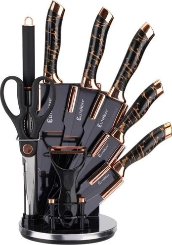 Virtuvinių peilių komplektas Elitehoff E6270, 9 vnt.