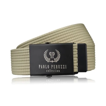 Paolo Peruzzi vyriškas drobės diržas 95 cm, chaki