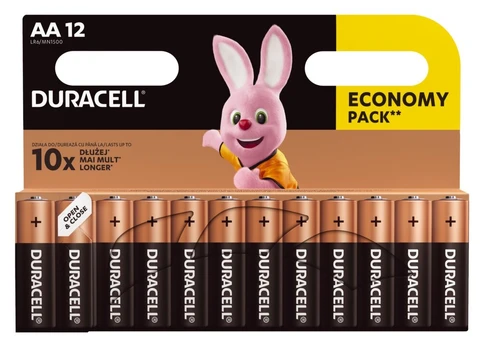 Baterijos DURACELL Basic, AA (LR6), 12 vnt.