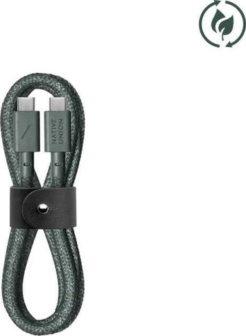 Native Union USB kabelis USB-C – USB-C 1,2 m žalias (BELT-C-GRN-2-NP)