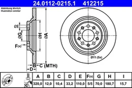 ATE 24.0112-0215.1 Brake Disc
