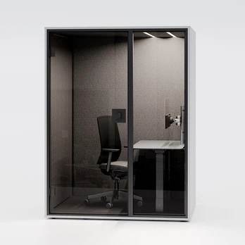 Tylos kabina Berlin Acoustics Mini Office White, konfigūruojama