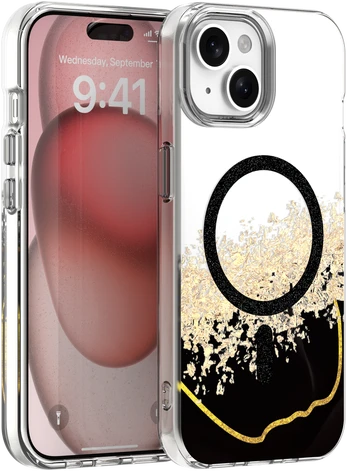 Dėklas Telforceone Epoxy Mag case for iPhone 15 6,1' juodas