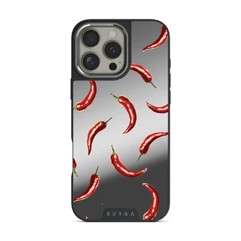 Hot Chilli - iPhone 16 Pro Max Case, Elite Mirror Dark (MagSafe) / Silver