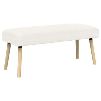 suoliukas Paprastas Kreminė 110 x 40 x 46 cm Bouclé