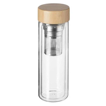 Bamboo Dvisienis pertraukiklis, bambukinis dangtelis, 400 ml