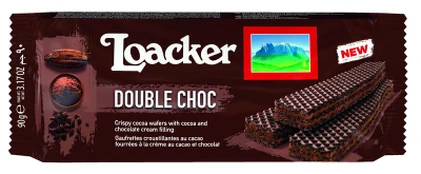 Vafliai Loacker Classic Double Choc, 12x90 g