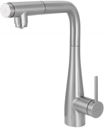 Kitchen faucet with water filter connection with pull-out spout