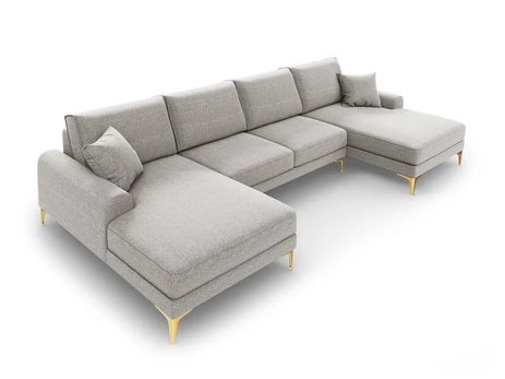Minkštas kampas Mazzini Sofas Madara, šviesiai pilkas