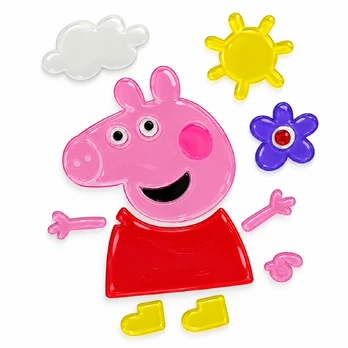 Geliniai lipdukai ant lango "Peppa Pig"