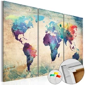 Artgeist Kamštinis paveikslas - Rainbow Map [Cork Map] 60x40 kaina