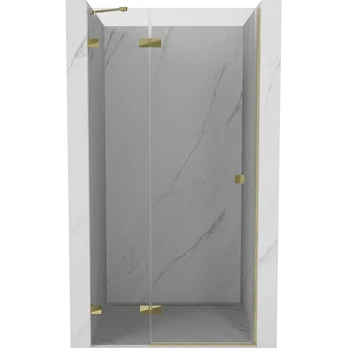 Dušo durys Mexen Lunar Left, 110 cm x 200 cm, aukso
