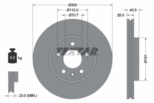 TEXTAR 92205605 Brake Disc