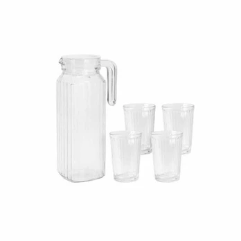 Excellent Houseware Siklinis ąsotis su dangčiu ir stiklinėmis 5 el.