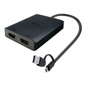 Adapter USB-A/USB-C Dual 4K/60 Hz HDMI Video kaina