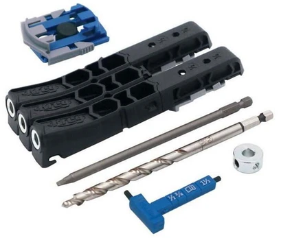 Paslėptų sujungimų gręžimo rinkinys KREG Micro Pocket-Hole Jig 230