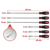 Spaustukų nuėmimo komplektas, 6 vnt, KS Tools kaina