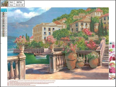 Centrum Deimantinė mozaika: Peizažas 40 x 30 cm