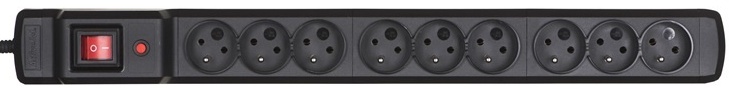 Šakotuvas Activejet ACJ COMBO 9GN 3M black power strip with cord