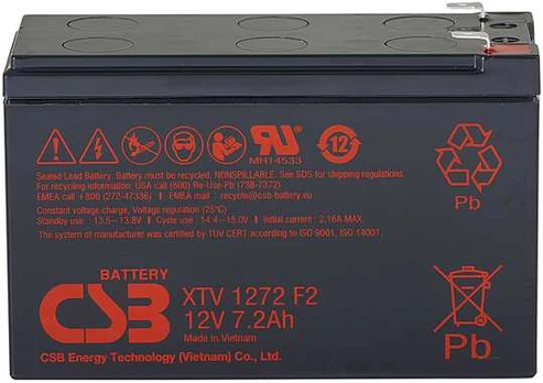 Csb Battery Akumuliatorius 12V 7.2Ah Pb AGM VRLA CSB