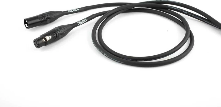 PROEL mikrofono laidas, 5m, juodas