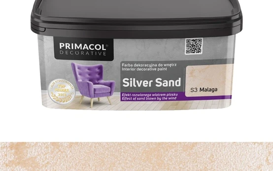 Struktūriniai dažai PRIMACOL SILVER SAND, 1l, Malaga