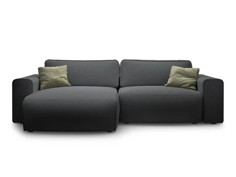 Left Corner Sofa With Bed Function And Box, "Victor", 3 Seats, 246x148x83, Anthracite