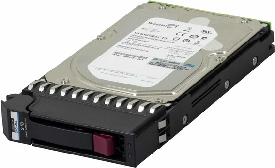 Hewlett Packard (HP) HD 2TB 6G 7.2K 3.5 SAS P2000 **Refurbished** (Atnaujinta)