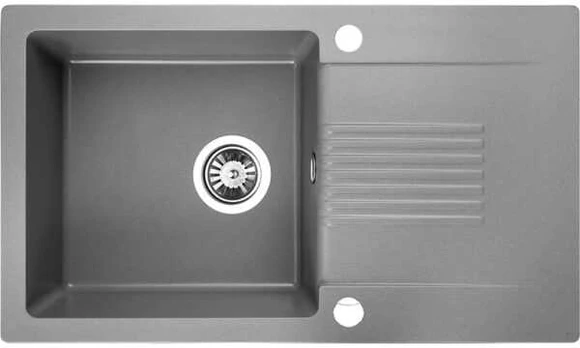 Granitinė virtuvinė plautuvė Laveo Celia SBC_511T, Pilkas