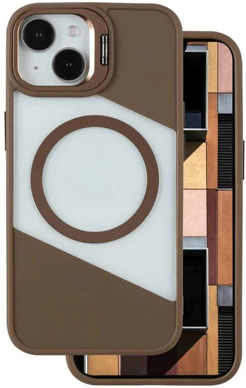 Dėklas Telforceone Fusion Mag case for iPhone 14 6,1' ruda