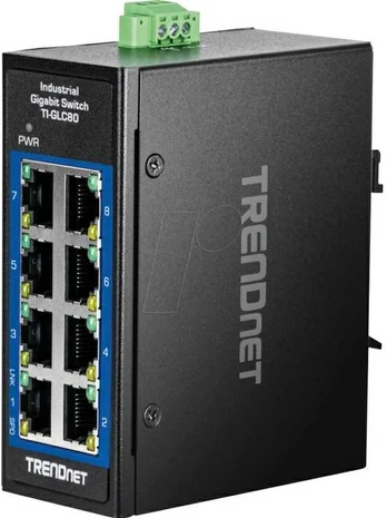 TRENDnet 8-Port Industrial Gigabit DIN-Rail Mini Switch