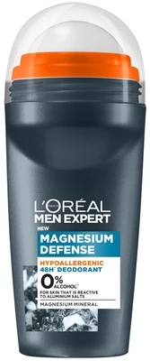 Rutulinis dezodorantas-antiperspirantas L'oreal Paris Men Expert Magnesium Defence, 50 ml kaina