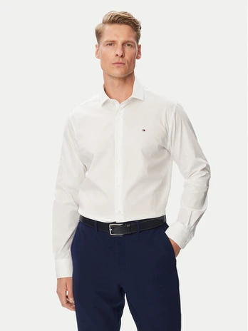 Tommy Hilfiger Marškiniai MW0MW45307 Balta Regular Fit