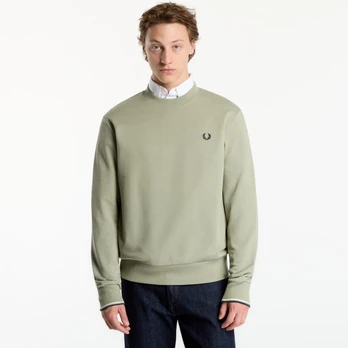 FRED PERRY Crew Neck Sweatshirt Seagrass - Dydis M (M7535 76C Džemperiai)