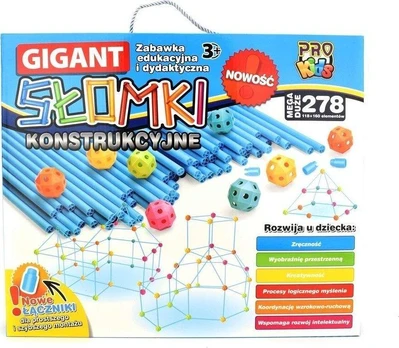 Pro Eximp Pro Kids Construction Straws Gigant 278 elementai