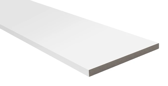 Staktos praplatinimas, 202.4 cm x 10 cm x 0.8 cm, balta