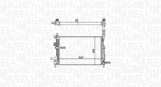 Radiatorius, variklio aušinimas MAGNETI MARELLI 350213159700