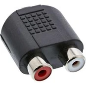 AV adapteris InLine Jack 3.5mm - RCA (Cinch) x2 juoda (99346)