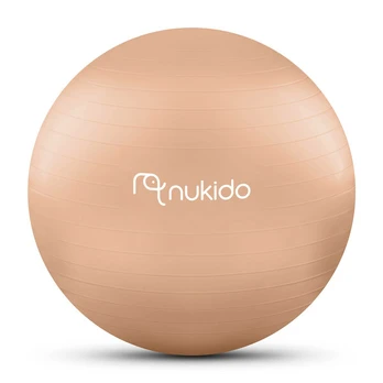 Aerobikos kamuolys Nukido, 65 cm, rudas